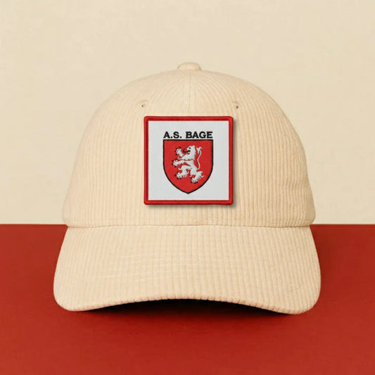 Patch A.S. BAGE LE CHATEL sur casquette à velcro PPATCH