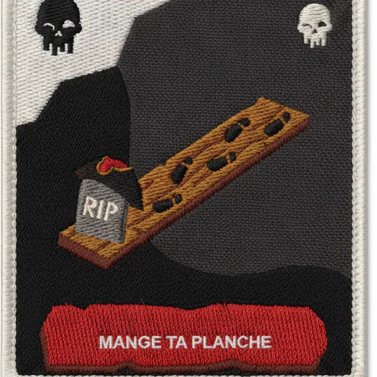 Patch Brodé Mange Ta Planche 6.5 cm | PPATCH - Patch brodé personnalisé