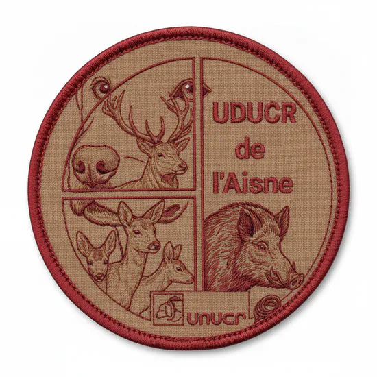 Patch Brodé UDUCR de l'Aisne 6.5 cm | PPATCH - Patch brodé personnalisé