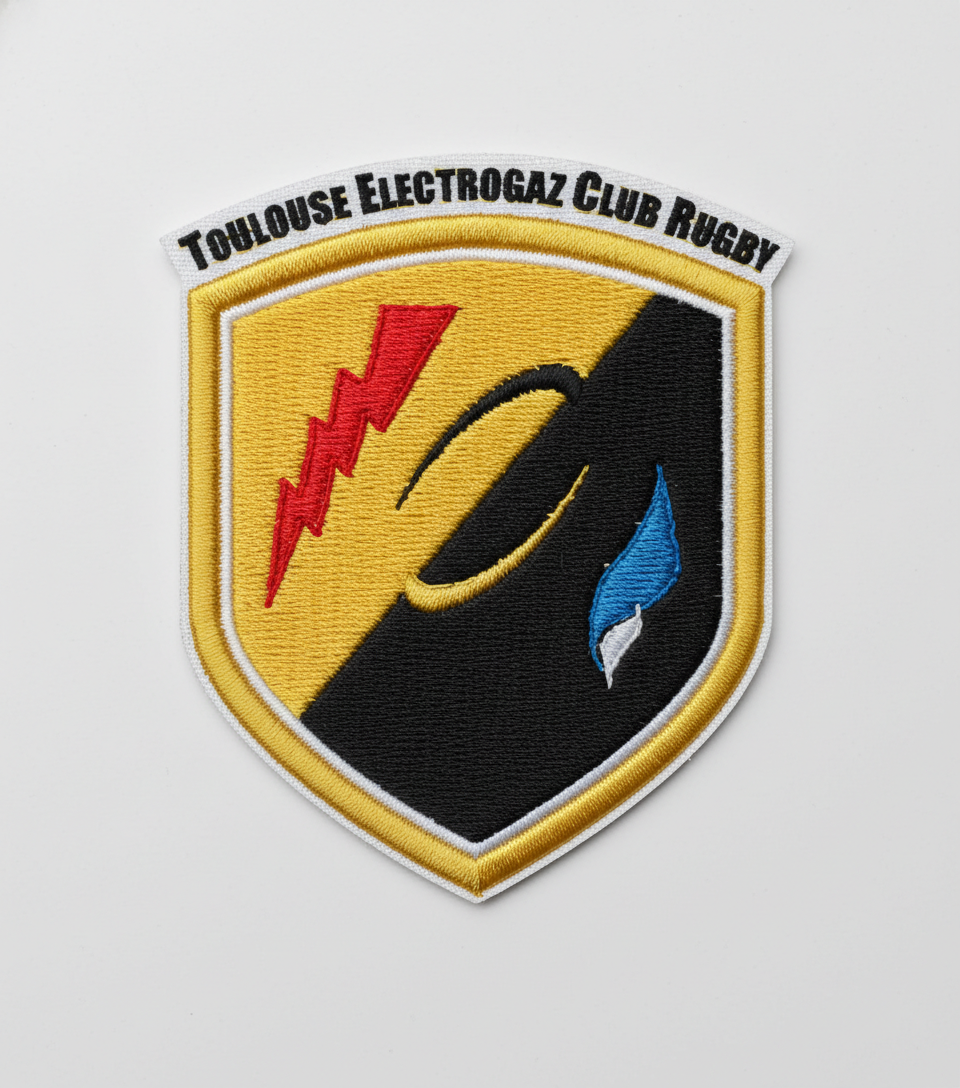 Patch Brodé Toulouse Electrogaz Club Rugby - Patch brodé personnalisé
