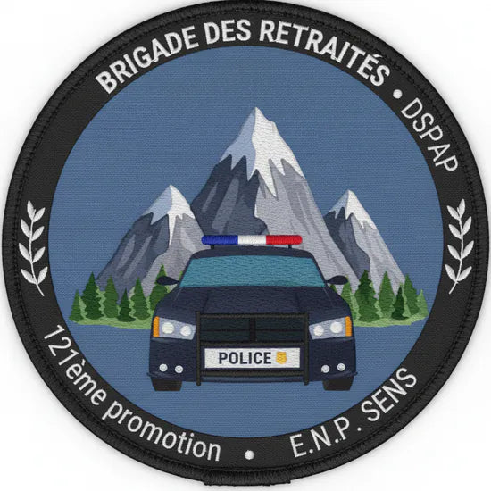 Patch Brodé Brigade des Retraités DSPAP 6.5 cm | PPATCH - Patch brodé personnalisé