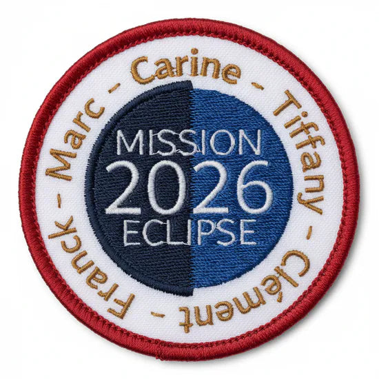 Patch Brodé MISSION 2026 ECLIPSE 6.5 cm | PPATCH - Patch brodé personnalisé