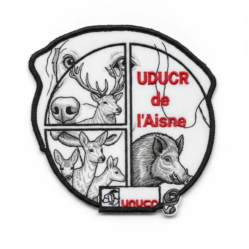 Patch Brodé UDUCR de l'Aisne 6.5 cm | PPATCH - Patch brodé personnalisé