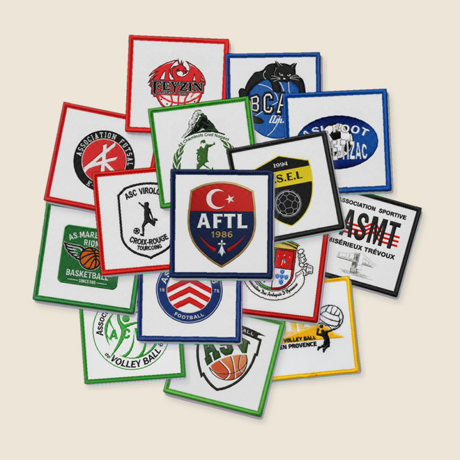 Collection de patchs brodés PPATCH pour clubs sportifs français