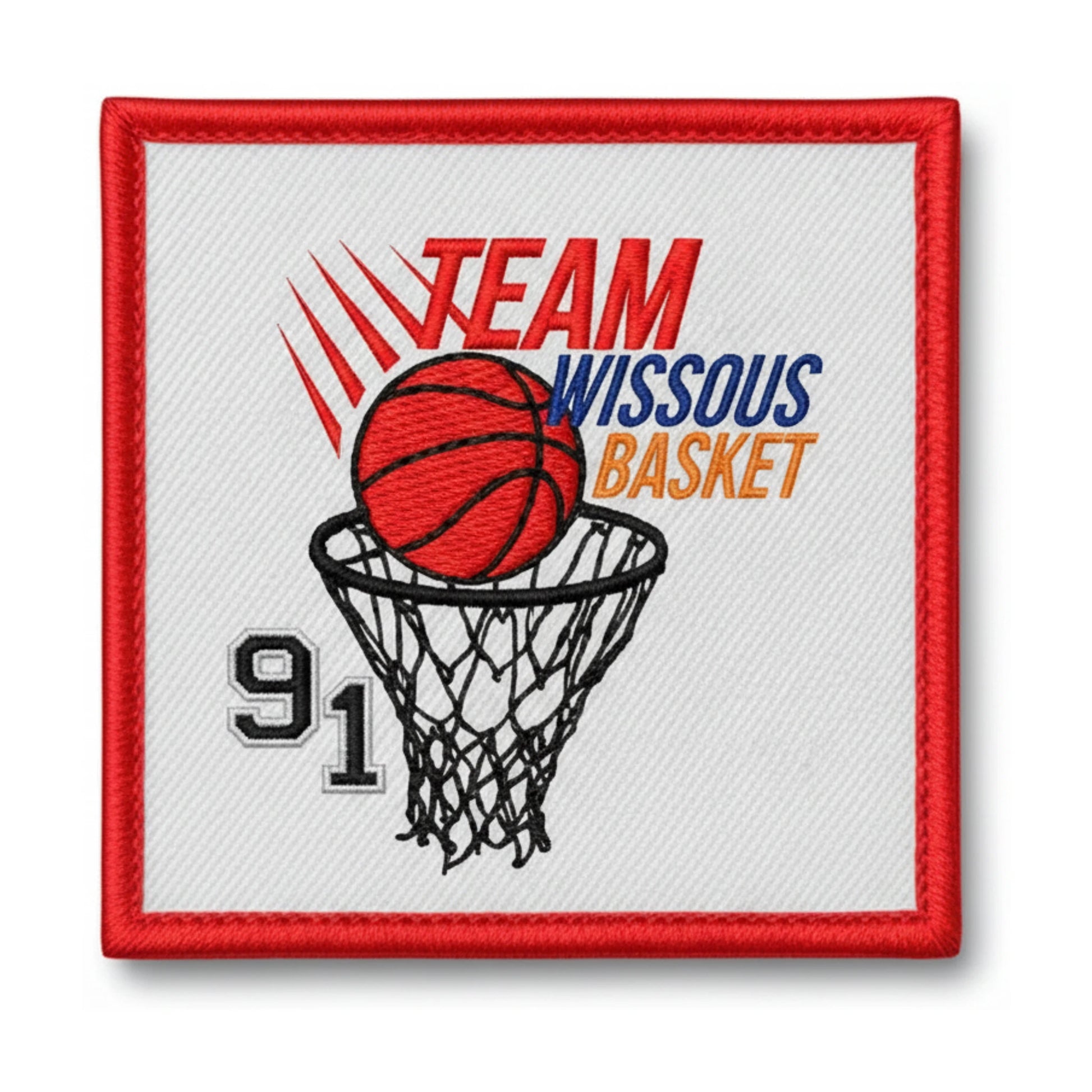 Patch brodé Team Wissous Basket Basketball logo
