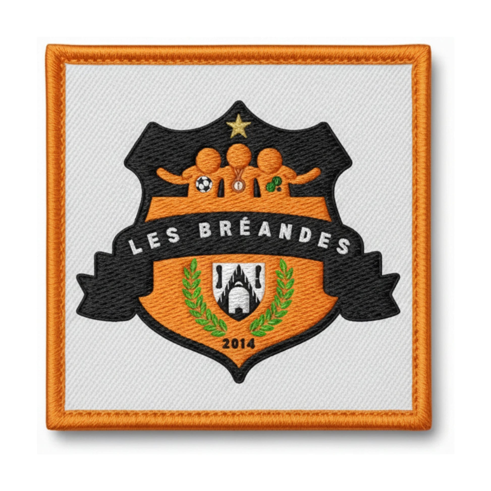 Patch brodé ASSOCIATION LES BRÉANDES Football logo