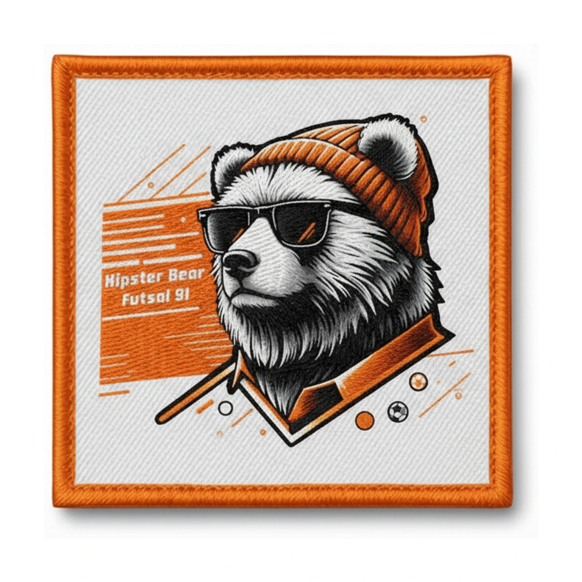 Patch brodé HIPSTER BEAR FUTSAL 91 Football logo