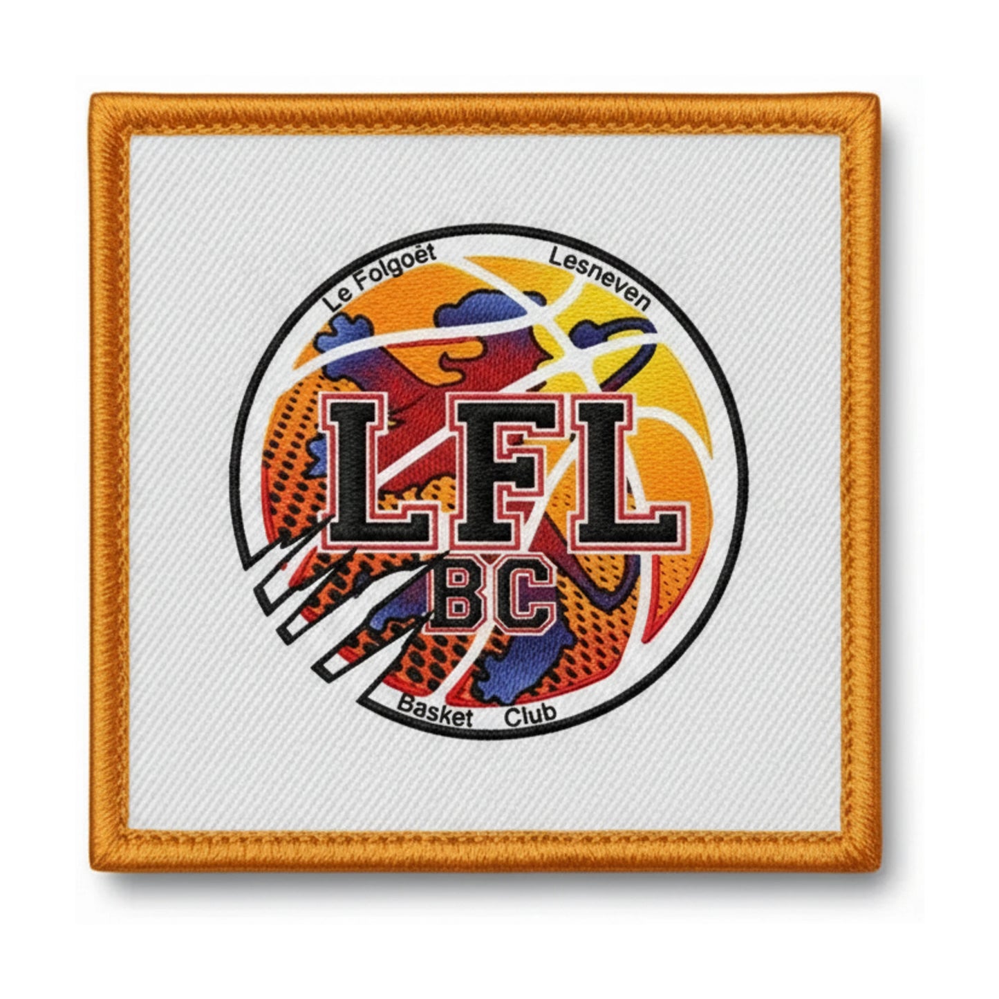 Patch brodé Le Folgoet Basket Club Basketball logo