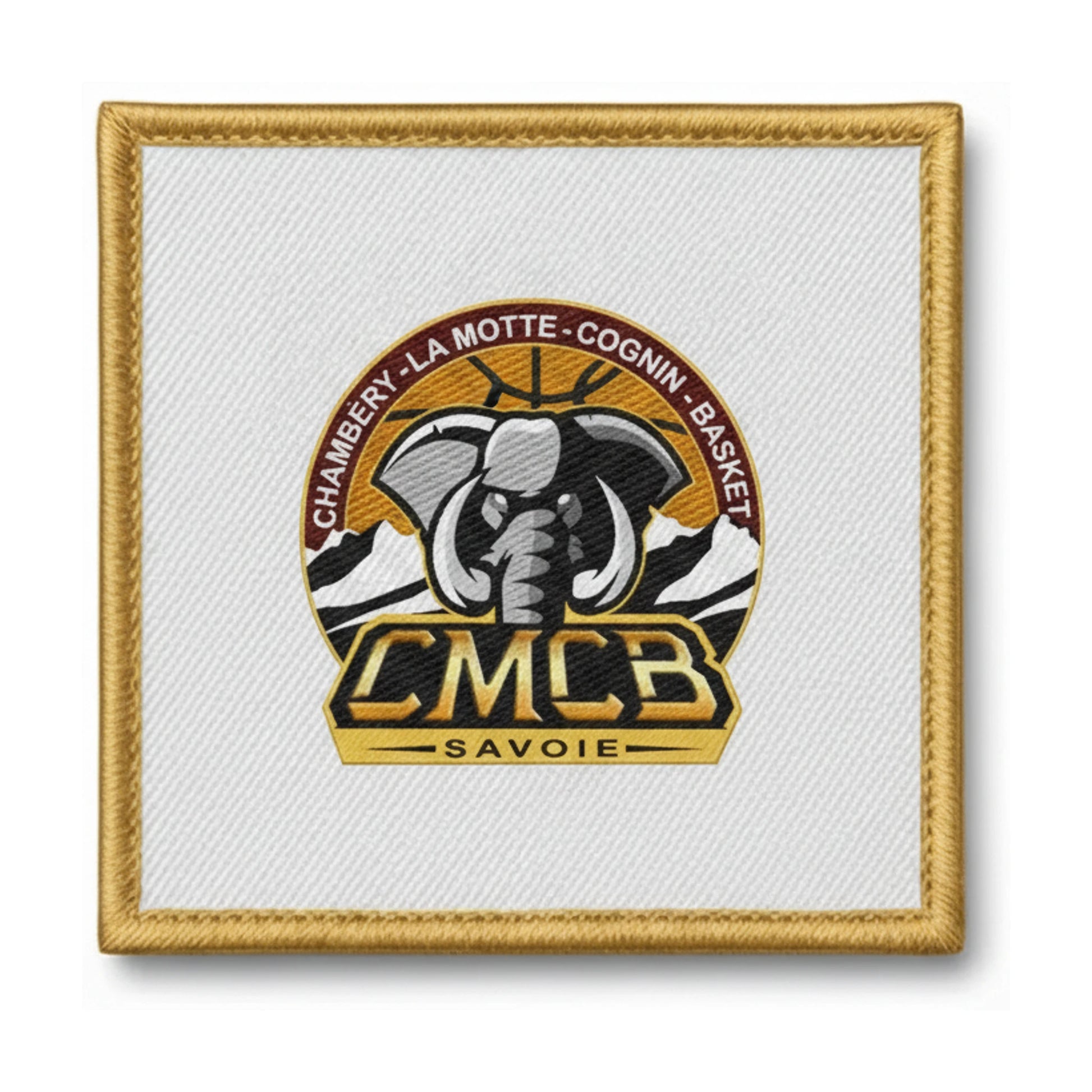 Patch brodé Chambery la Motte Cognin Basket Savoie Basketball logo