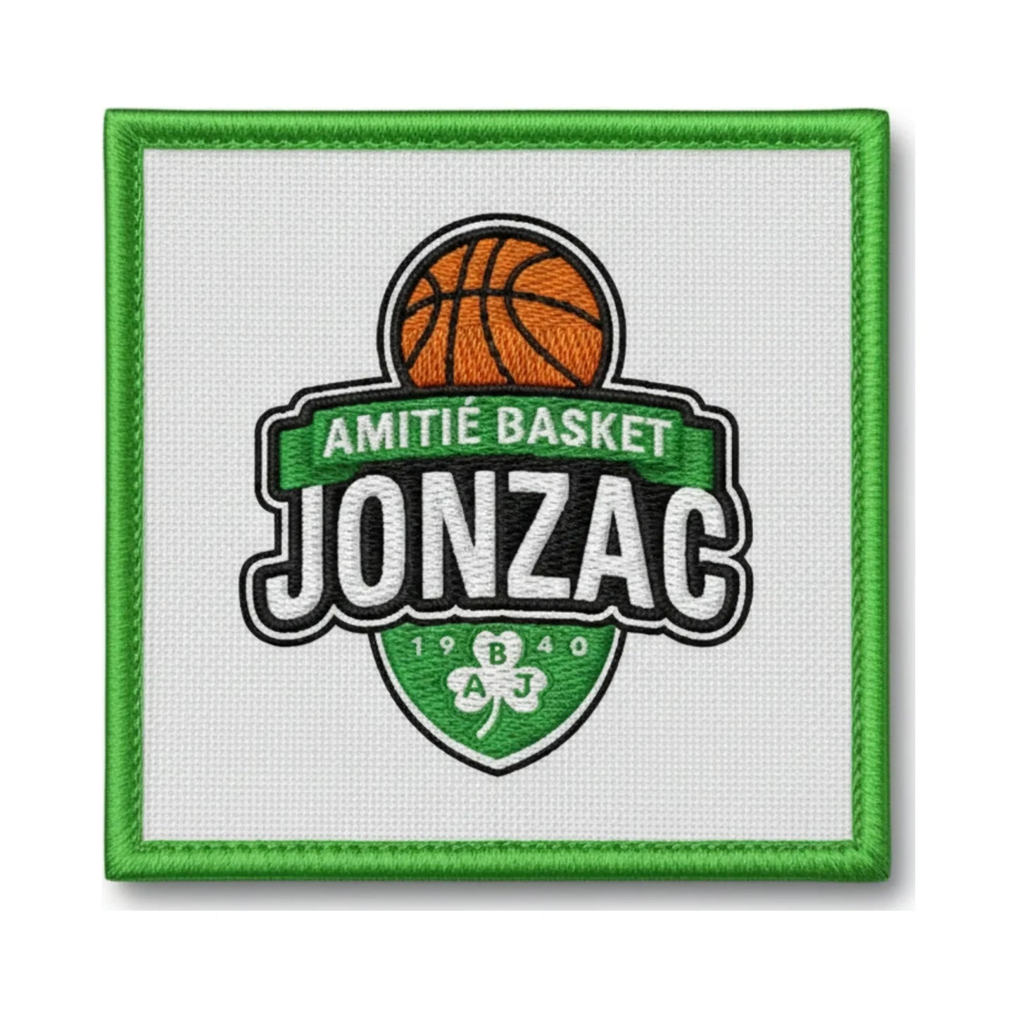 Patch brodé Jonzac Amitie Basket Basketball logo