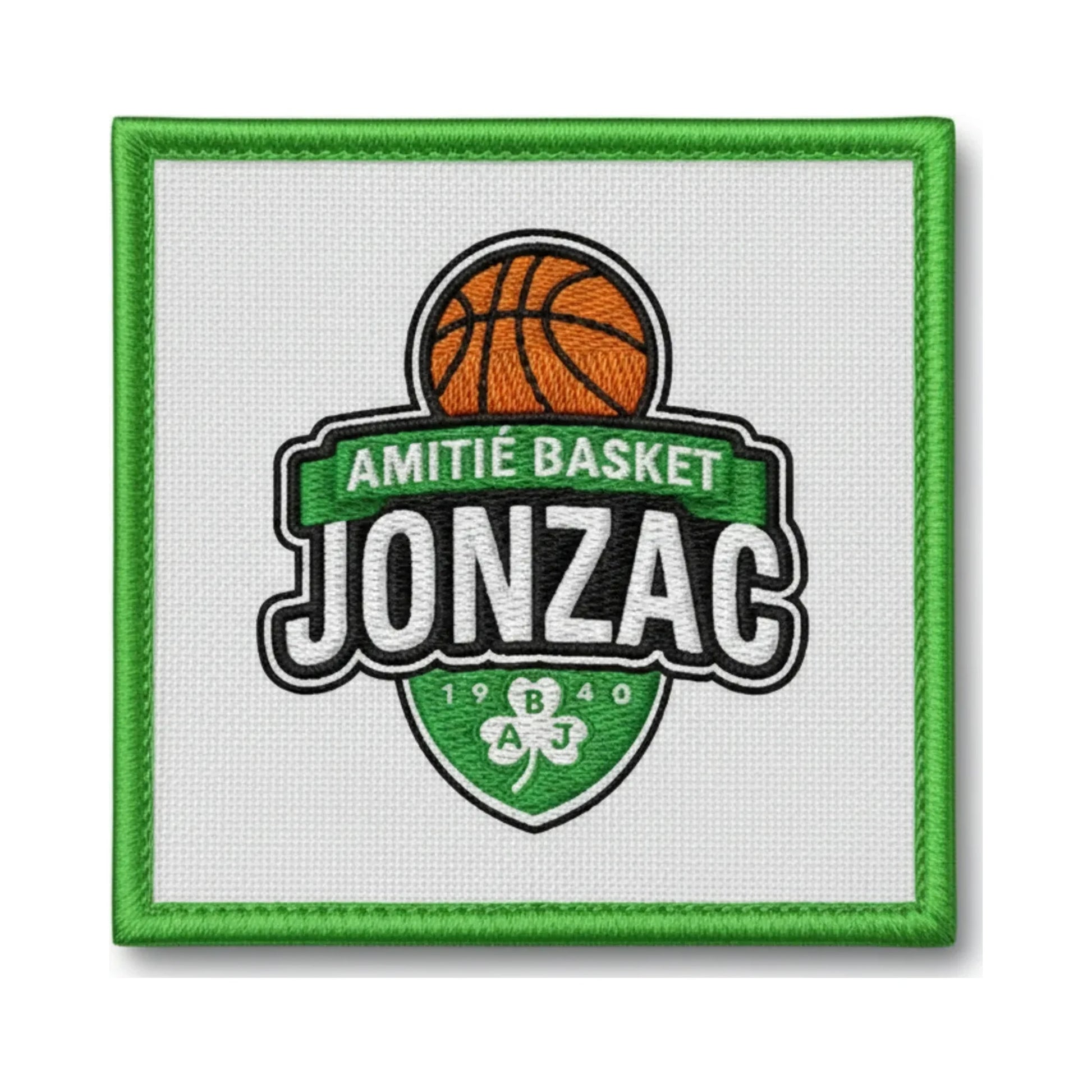 Patch brodé Jonzac Amitie Basket Basketball logo