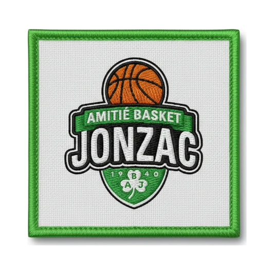 Patch brodé Jonzac Amitie Basket Basketball logo