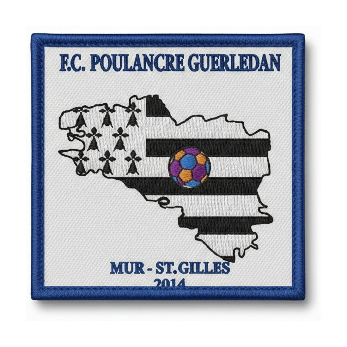 Patch brodé F. C. POULANCRE MUR ST GILLES Football logo