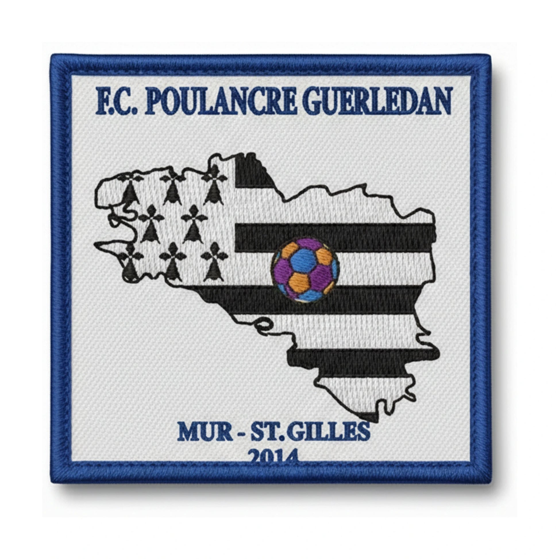 Patch brodé F. C. POULANCRE MUR ST GILLES Football logo
