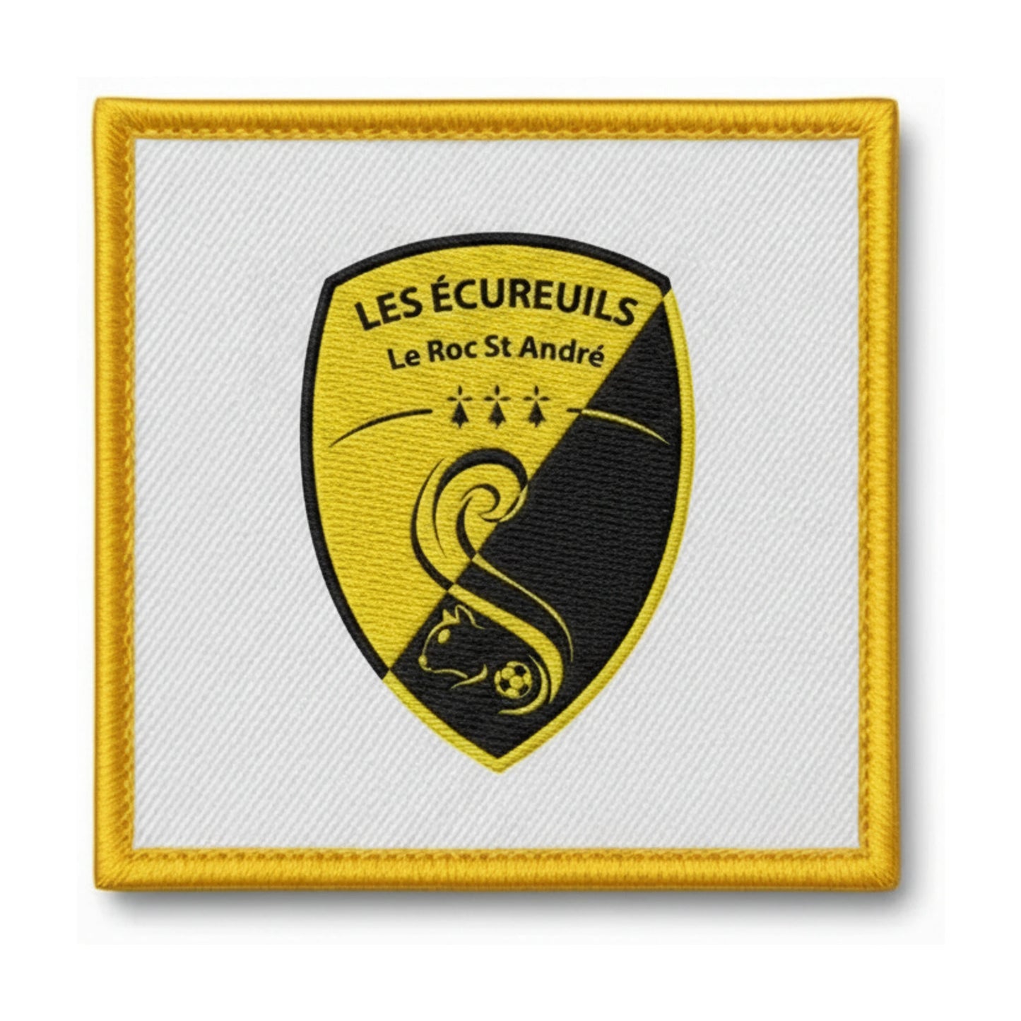 Patch brodé Les Ecureuils Le Roc St Andre Football logo