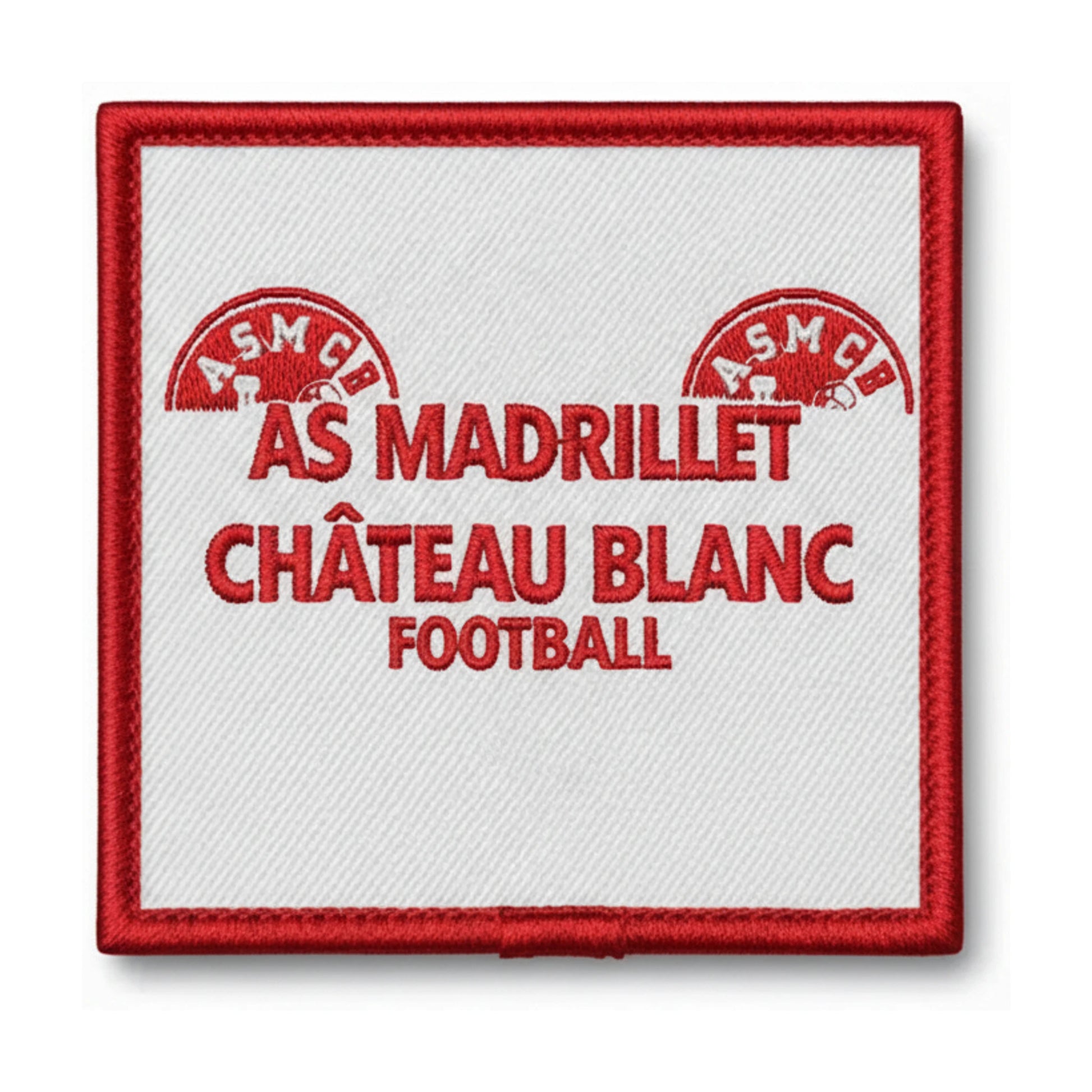 Patch brodé AM.S. MADRILLET CHATEAU BLANC Football logo
