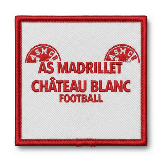 Patch brodé AM.S. MADRILLET CHATEAU BLANC Football logo