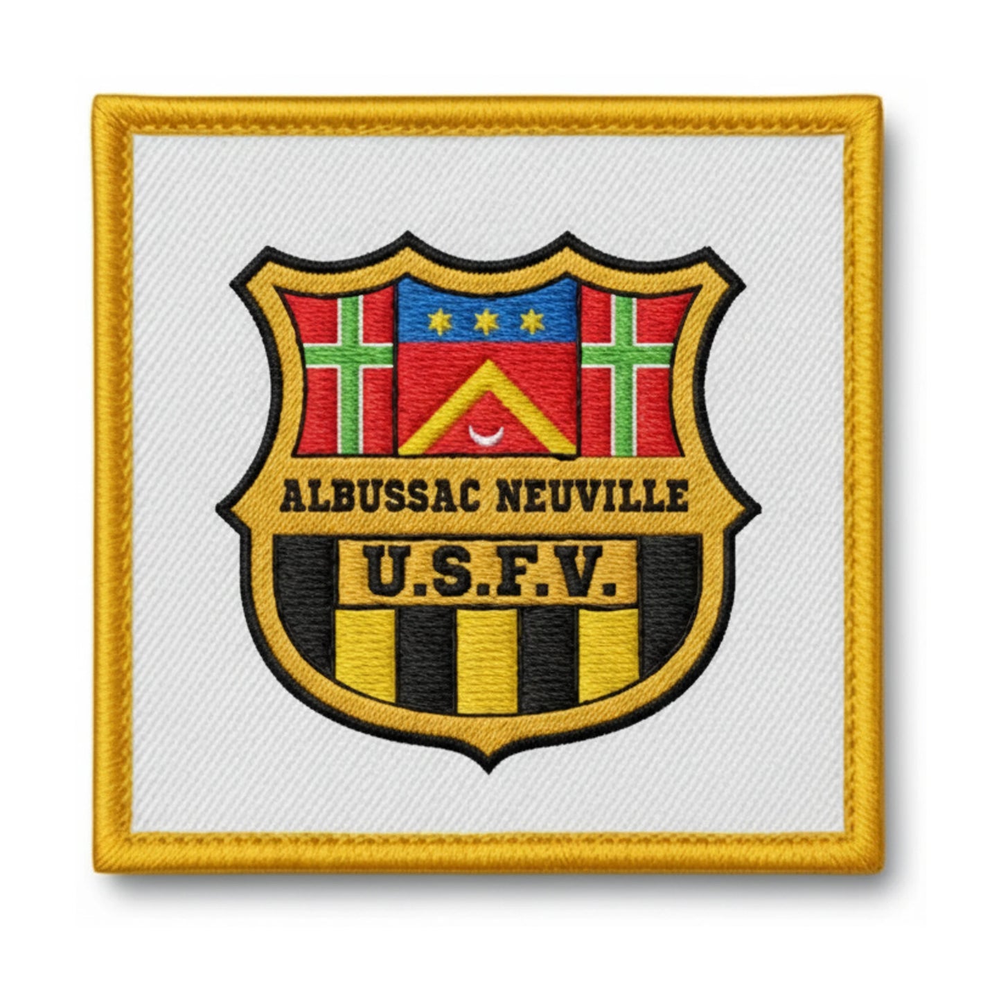 Patch brodé U.S.F. VALEINE ALBUSSAC NEUVILLE MONCEAUX Football logo