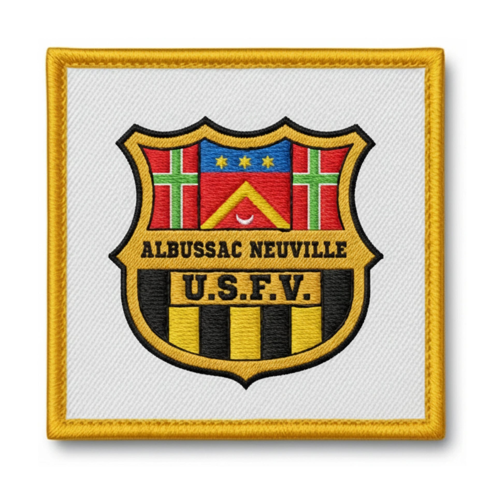 Patch brodé U.S.F. VALEINE ALBUSSAC NEUVILLE MONCEAUX Football logo