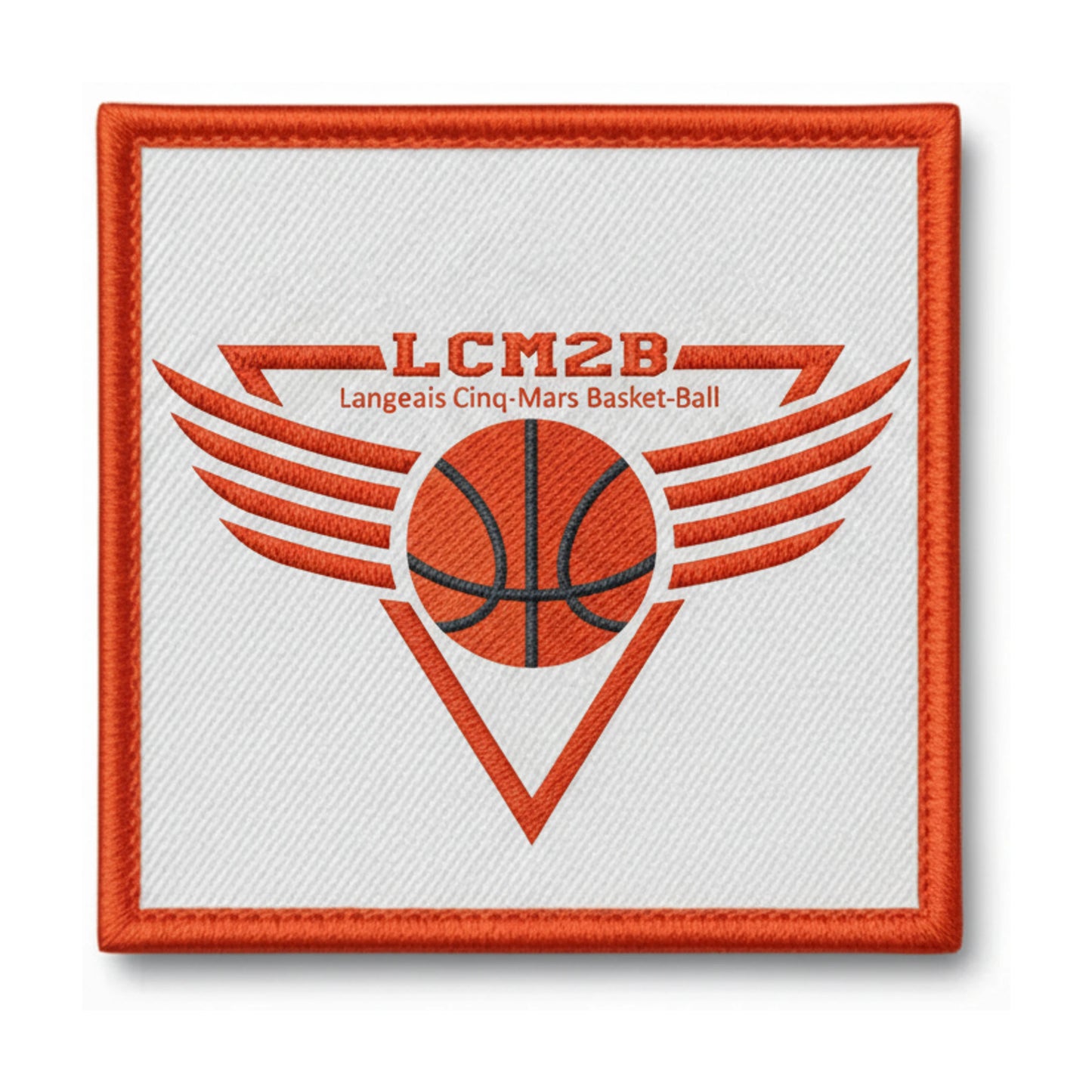 Patch brodé Langeais Cinq Mars Basket Ball Basketball logo