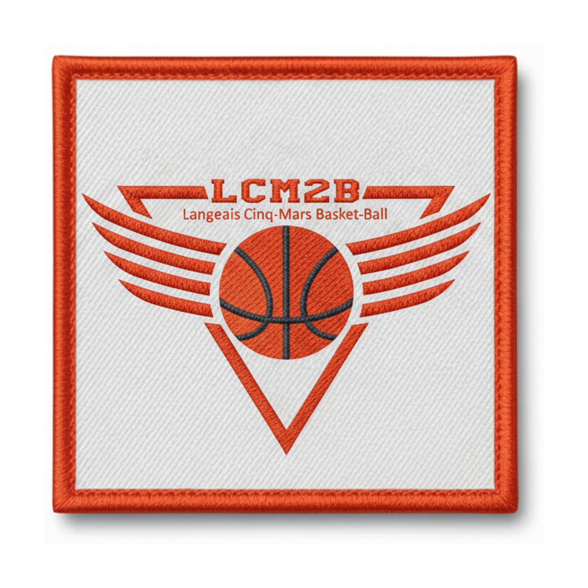 Patch brodé Langeais Cinq Mars Basket Ball Basketball logo
