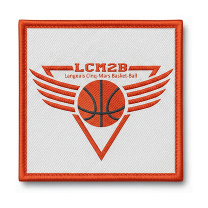 Patch brodé Langeais Cinq Mars Basket Ball Basketball logo