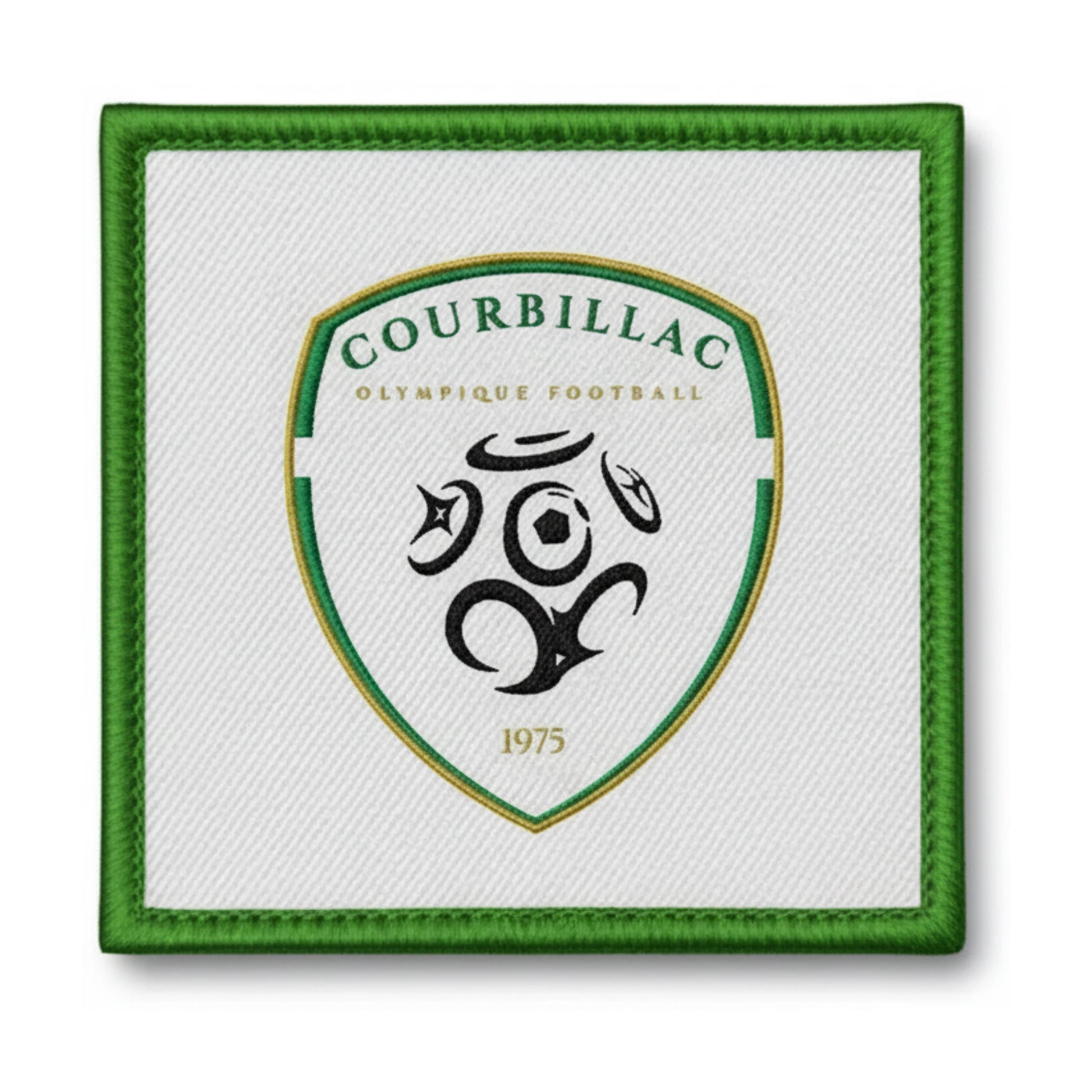 Patch brodé OLYMPIQUE FOOTBALL COURBILLAC Football logo