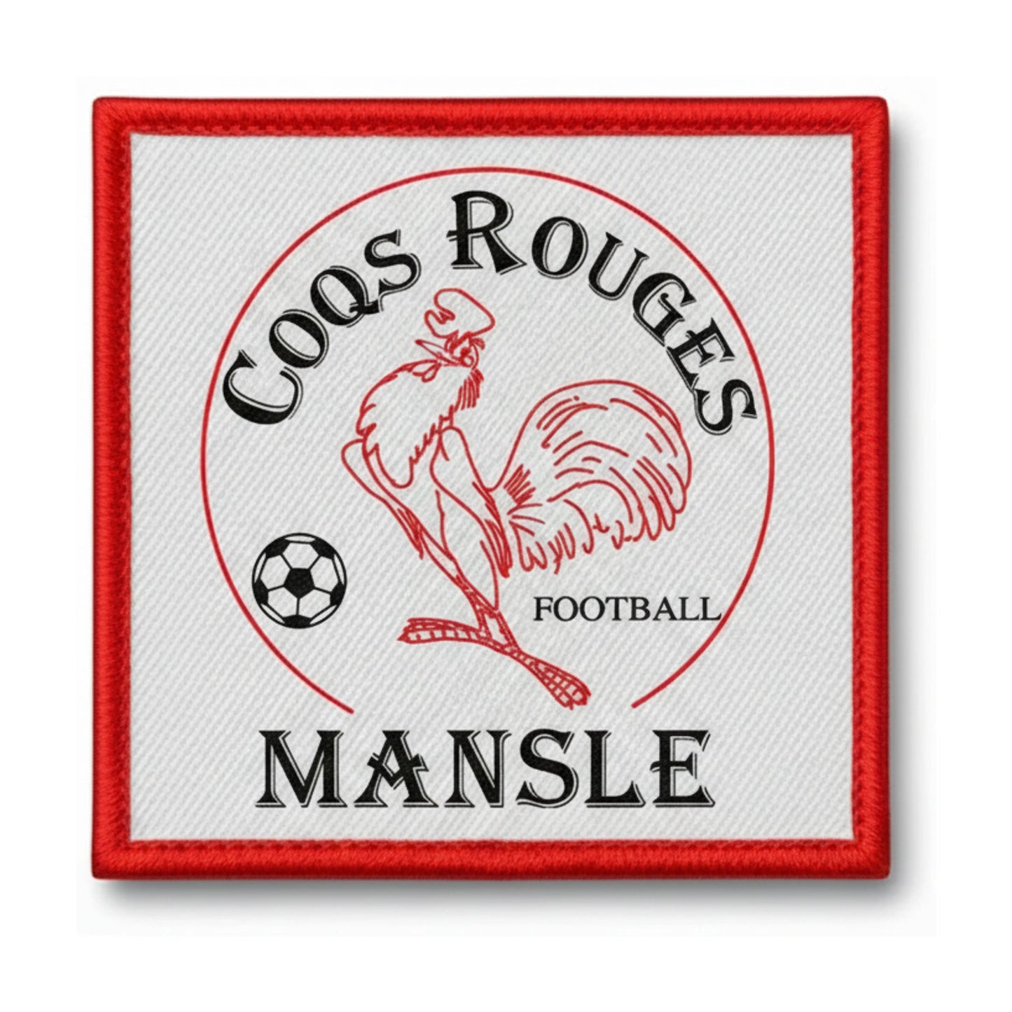 Patch brodé Coqs Rouges Mansle Football logo