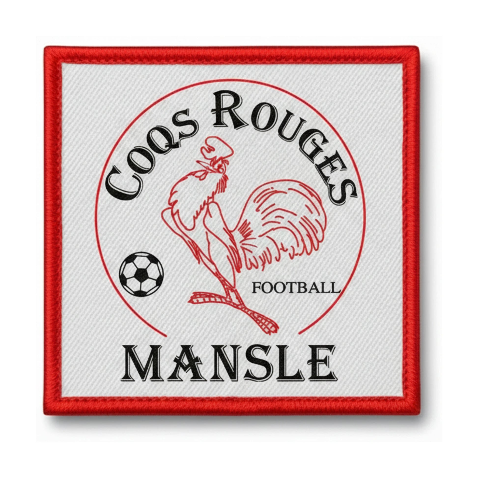Patch brodé Coqs Rouges Mansle Football logo