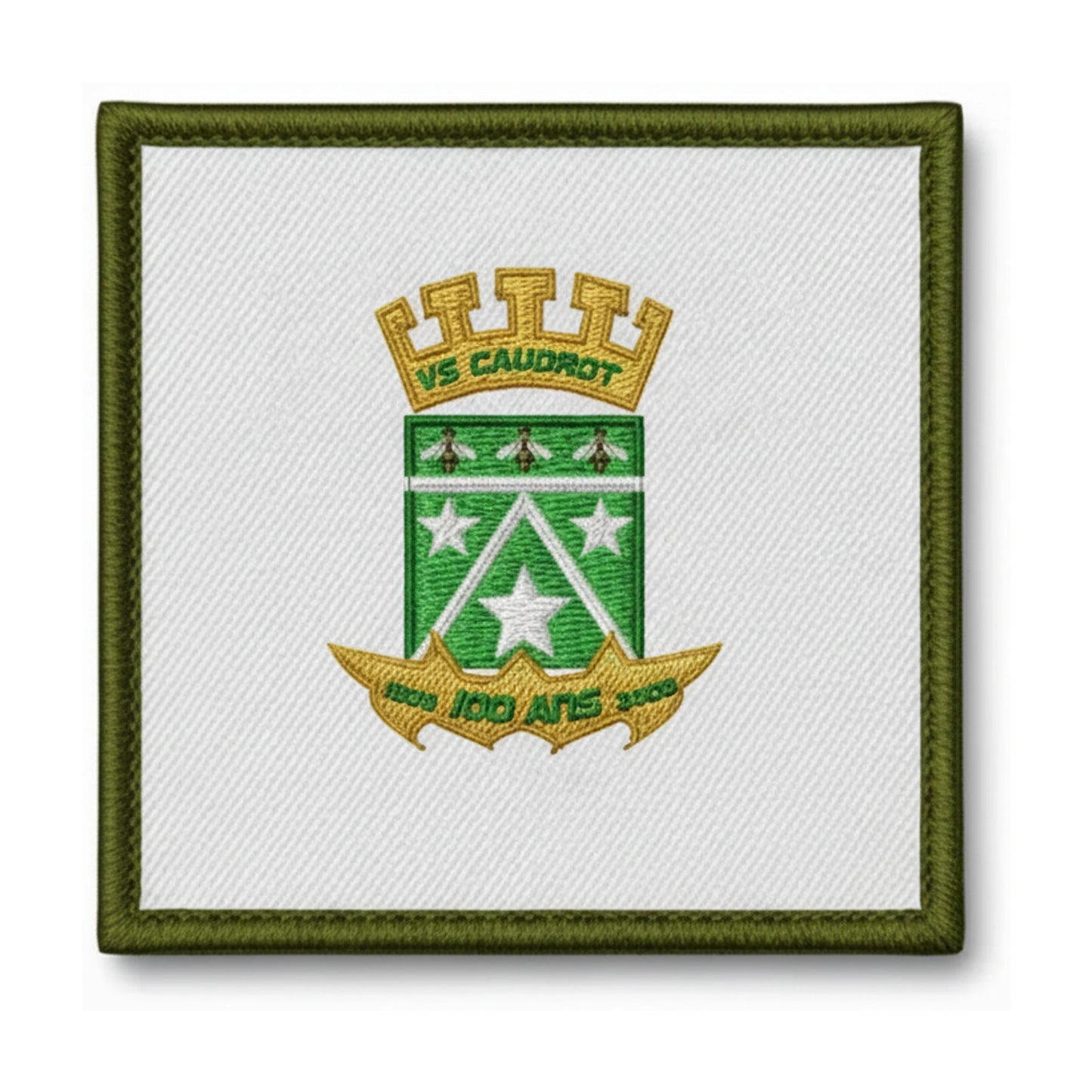 Patch brodé Vaillante sur Caudrot Football logo
