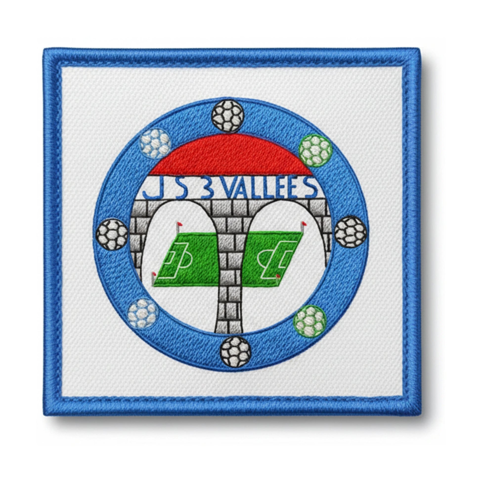 Patch brodé J.S. DES TROIS VALLEES Football logo