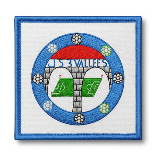 Patch brodé J.S. DES TROIS VALLEES Football logo