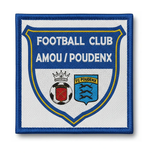 Patch brodé FOOTBALL CLUB AMOU / POUDENX Football logo