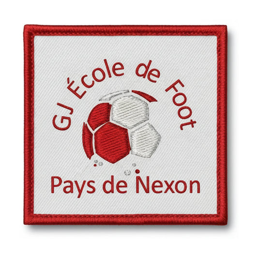 Patch brodé G.J. ECOLE DE FOOT DU PAYS DE NEXON Football logo