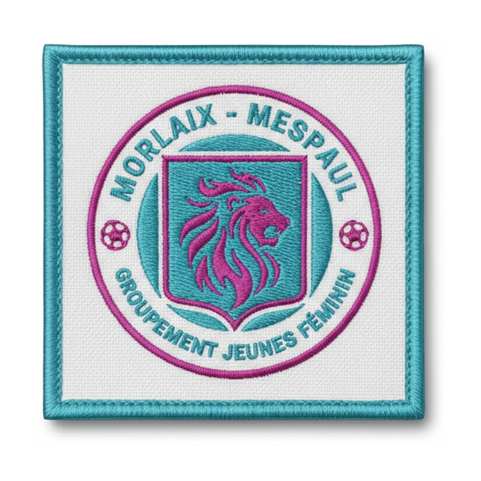 Patch brodé GROUPEMENT DE JEUNES FÉMININ MORLAIX MESPAUL Football logo