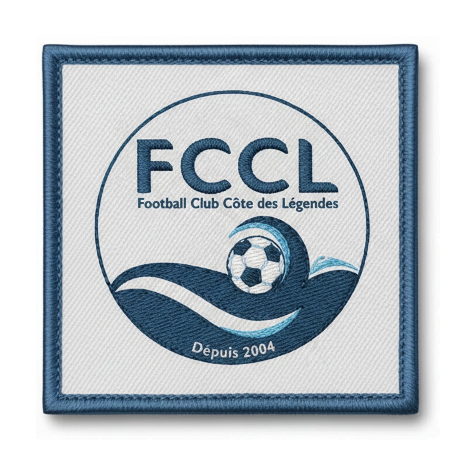 Patch brodé FC COTE LEGENDES KERLOUAN PLOUNEOUR TREZ BRIGNOGAN Football logo