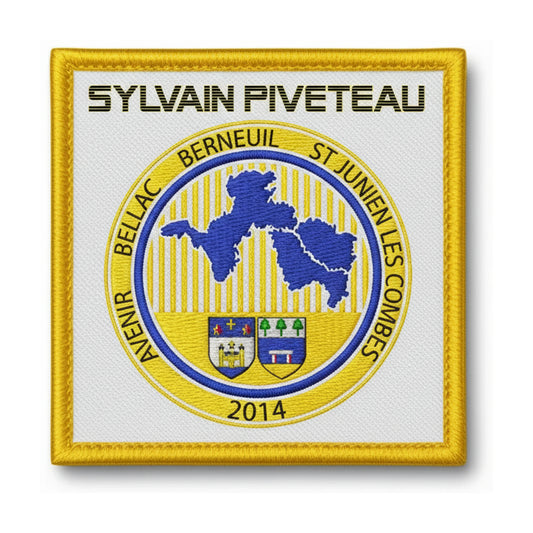 Patch brodé AV. BELLAC BERNEUIL ST JUNIEN LES COMBES Football logo