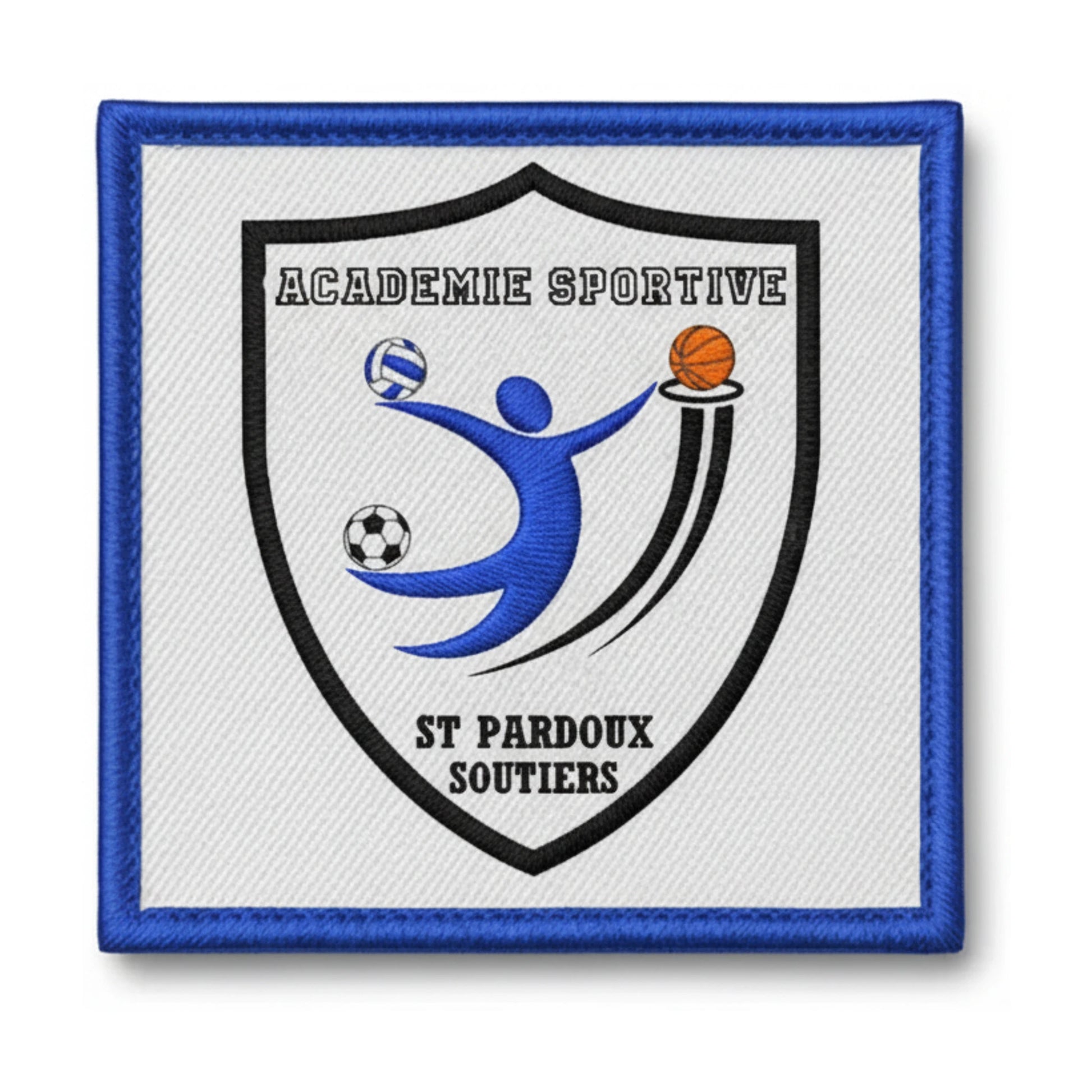 Patch brodé Academie Sportive St-Pardoux/soutiers Basketball logo