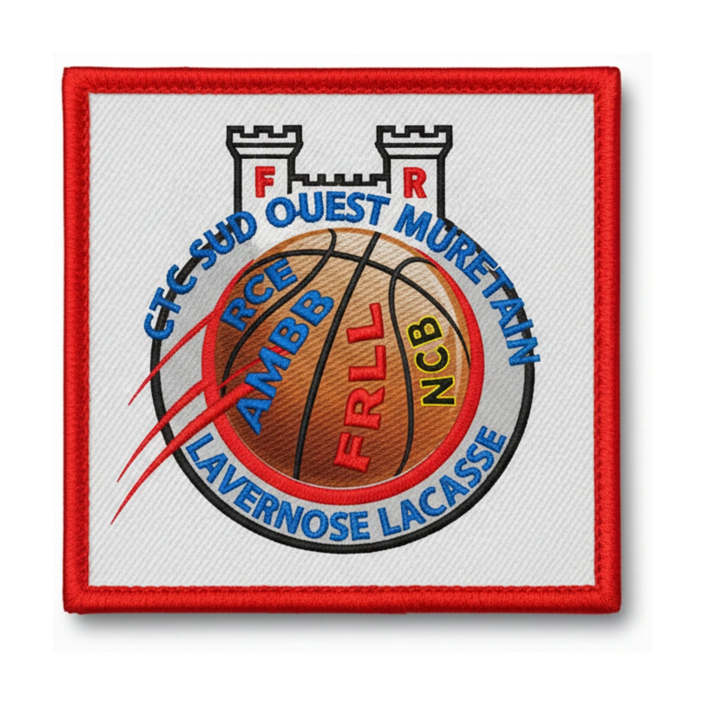 Patch brodé Pinsaguel Basket Club Basketball logo