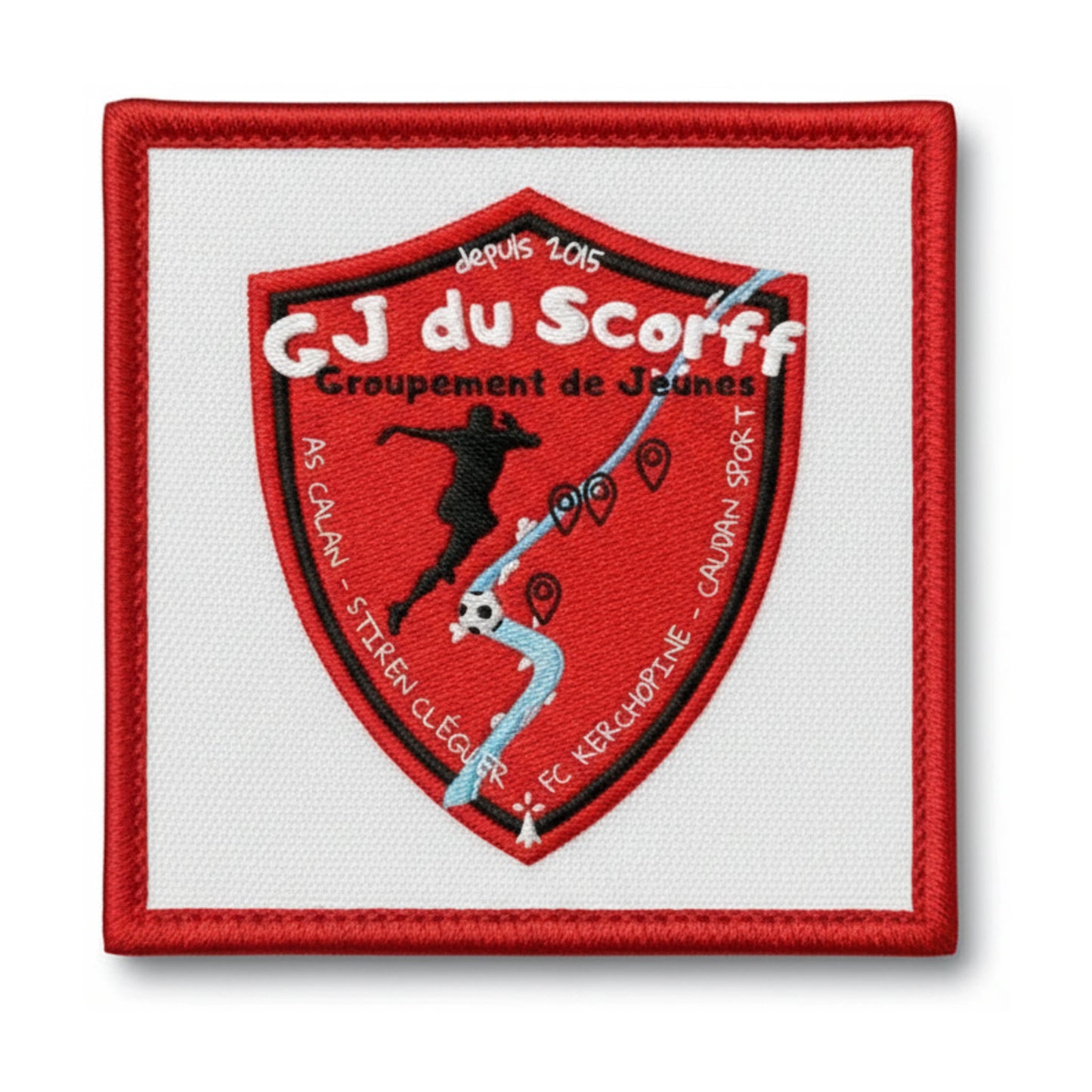 Patch brodé GJ DU SCORFF CAUDAN Football logo