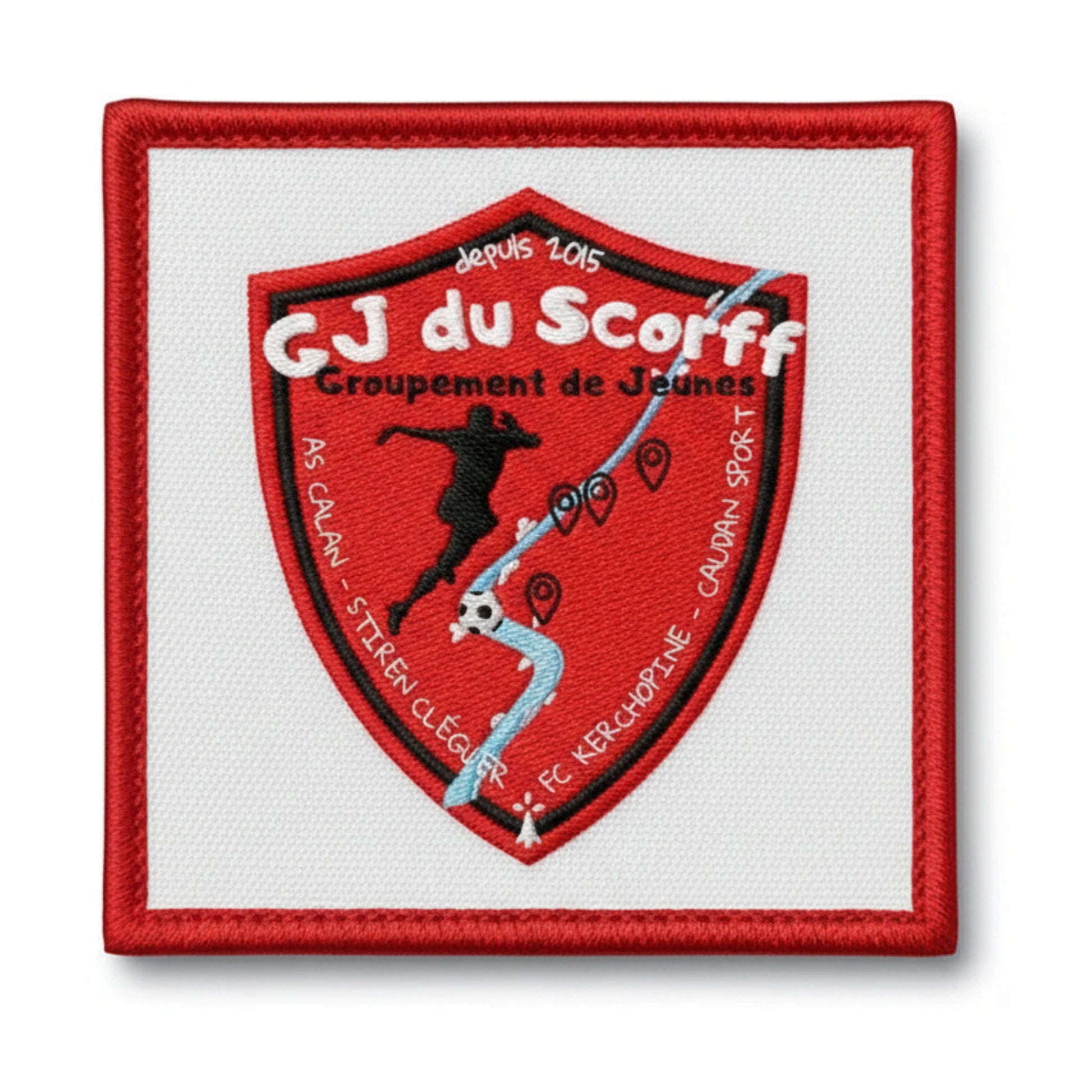 Patch brodé GJ DU SCORFF CAUDAN Football logo