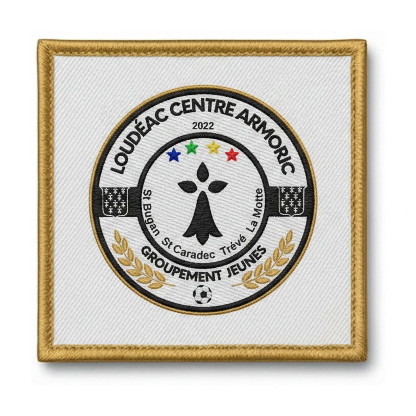 Patch brodé GROUPEMENT JEUNES LOUDEAC CENTRE ARMORIC Football logo