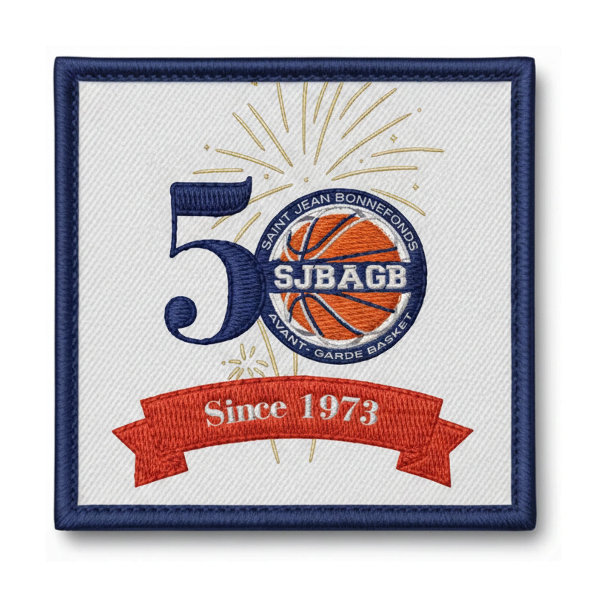 Patch brodé St Jean Bonnefonds Avant Garde Basket Basketball logo