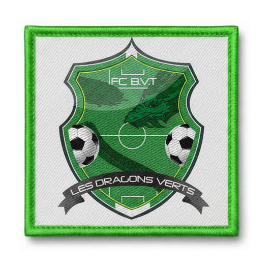 Patch brodé DRAGONS VERTS F.C.B. V. T. Football logo