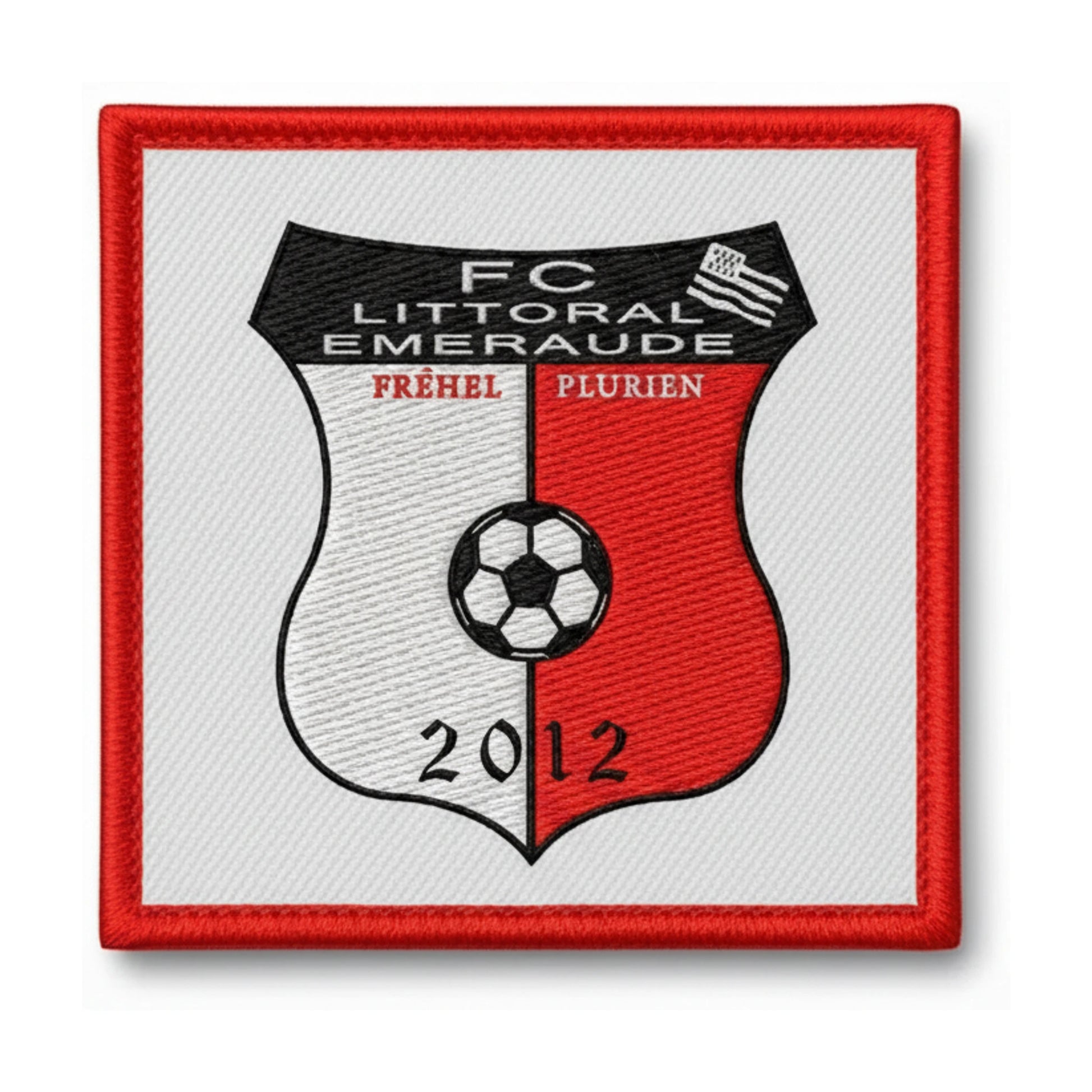 Patch brodé FOOTBALL CLUB LITTORAL EMERAUDE FREHEL PLURIEN Football logo