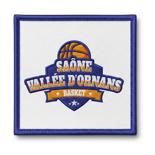 Patch brodé P.I.Saone Vallee d'Ornans Basket Basketball logo