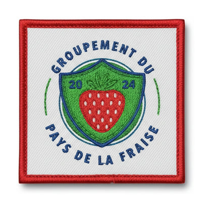 Patch brodé GROUPEMENT DU PAYS DE LA FRAISE Football logo