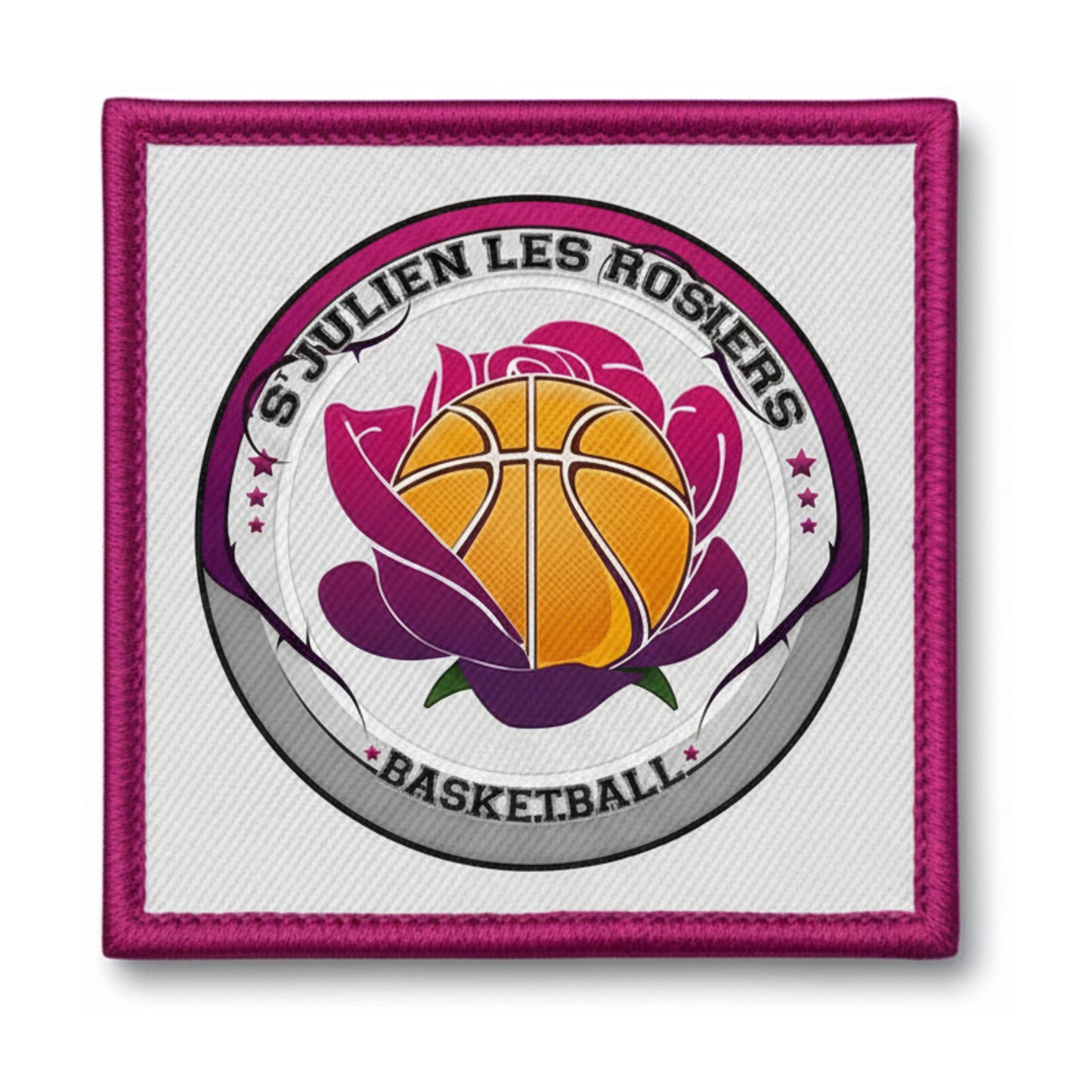 Patch brodé Saint Julien les Rosiers Basket-Ball Basketball logo