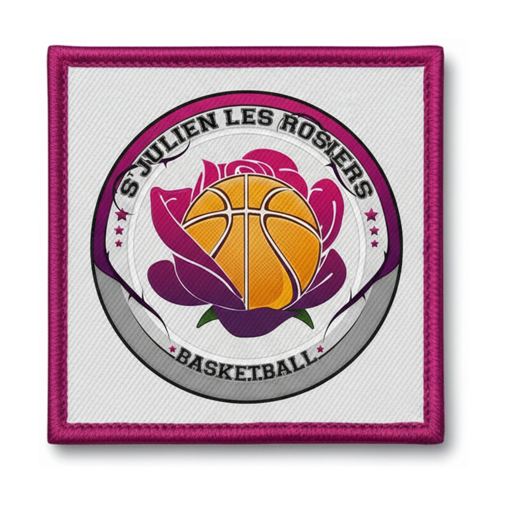 Patch brodé Saint Julien les Rosiers Basket-Ball Basketball logo