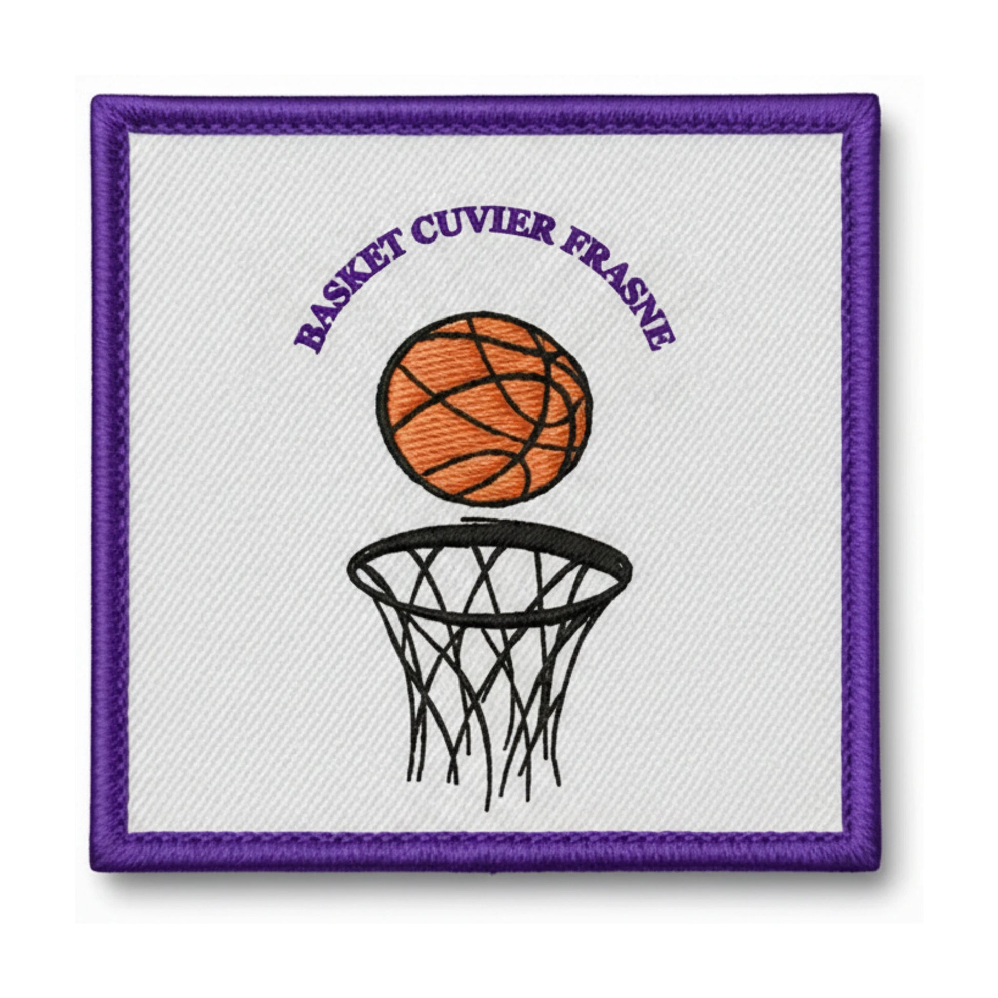 Patch brodé Basket Cuvier Frasne Basketball logo